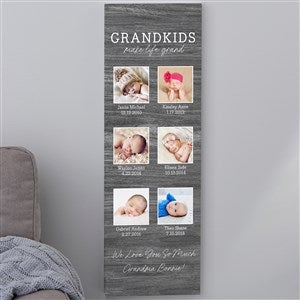 Life Is Grand Personalized 6 Photo Canvas Print - 12x36