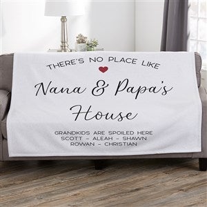 No Place Like Personalized Grandparents 50x60 Sweatshirt Blanket