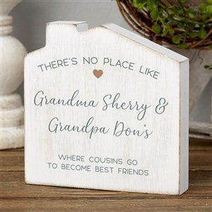 No Place Like Personalized Grandparents House Shelf Block