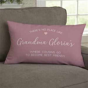 No Place Like Personalized Grandparents Lumbar Throw Pillow