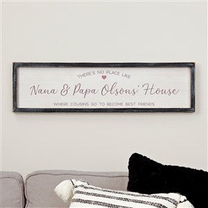 No Place Like Personalized Blackwashed Wall Art 30x8