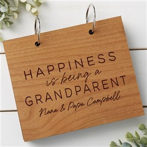 Happiness Is Being A Grandparent Natural Wood Photo Album