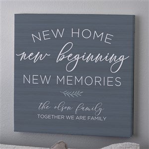 New Home, New Memories Personalized Canvas Print - 20x20