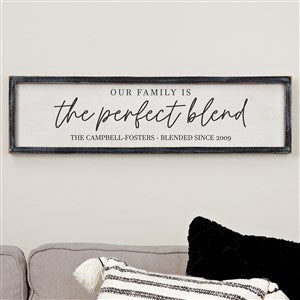 The Perfect Blend Personalized Blackwashed Barnwood Frame - 30x8