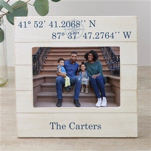 Latitude & Longitude Personalized Shiplap Frame 5x7 Horizontal