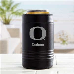 NCAA Oregon Ducks Personalized Stainless Insulated Beer Can Holder