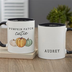 Fall Family Pumpkins Personalized Coffee Mug 11 Oz.- Black