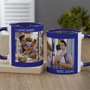 Picture Perfect 3 Photoo Personalized Coffee Mug 11oz Blue