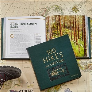 100 Hikes of a Lifetime Personalized Leather Book - #36787D