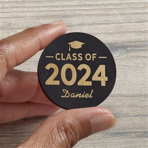 Class Of... Personalized Wood Pocket Token- Black Stain