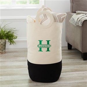 Lavish Last Name Embroidered Canvas Storage Tote