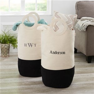 Embroidered Canvas Storage Tote