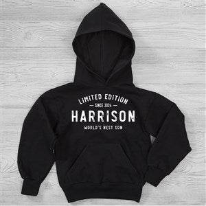 Limited Edition Personalized Hanes Kids Hooded Sweatshirt - Youth Medium (8/10) - Black