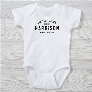 Limited Edition Personalized Baby Bodysuit - Infant 6 Months - Black