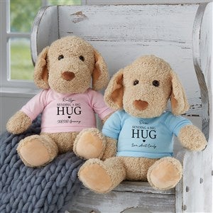 Sending Hugs Personalized Plush Dog Stuffed Animal  - 36926