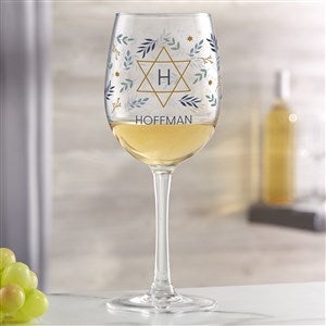 Spirit Of Hanukkah Personalized White Wine Glass