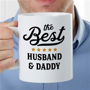 Best Dad Ribbon Personalized 30oz. Coffee Mug