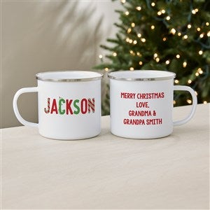 The Joys Of Christmas Enamel Mugs-Large