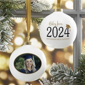 Personalized Photo Ball Ornament - Classic Graduation