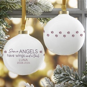 Personalized Ball Ornament - Some Angels Have Wings And A Tail