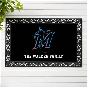 MLB Miami Marlins Personalized Doormat- 20x35