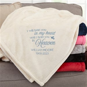 I Will Hold You In My Heart Personalized 50x60 Beige Fleece Blanket