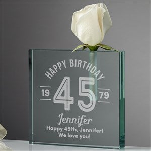 Modern Birthday Personalized Bud Vase