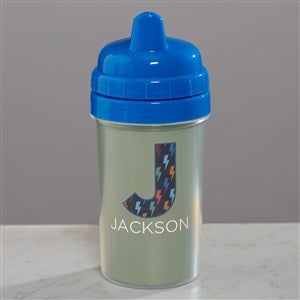 Pop Pattern Personalized 10 Oz. Sippy Cup- Blue