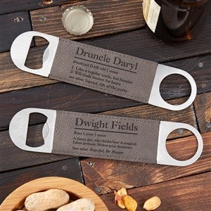 Personalized Leatherette Bottle Opener - The Meaning Of Him