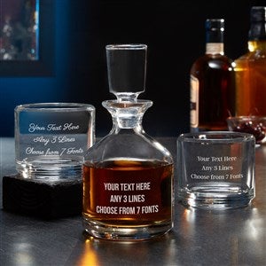 Personalized Decanter Set -  Write Your Own