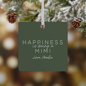 Happiness Is Being A Grandparent Personalized Ornament- 2.75 Metal - 1 Sided