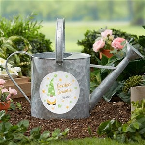 Garden Gnome Personalized Galvanized Watering Can