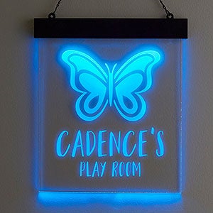 Watercolor Brights Custom LED Sign-Butterfly