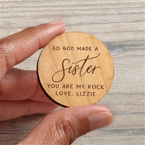 So God Made? Personalized Wood Pocket Token- Natural