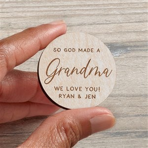 So God Made? Personalized Wood Pocket Token- Whitewashed