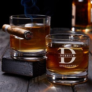 Lavish Groomsman Personalized Cigar Glasses