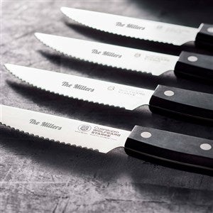 Wolfgang Starke Engraved 4-Piece Last Name Steak Knife Set