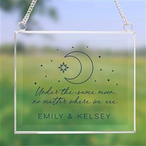 Under The Same Moon Personalized Glass Suncatcher