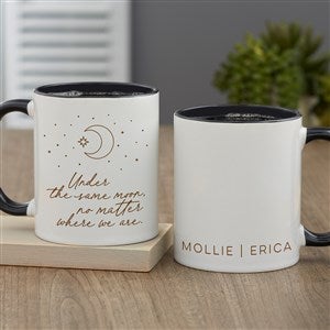 Under The Same Moon Personalized Coffee Mug 11 Oz.- Black