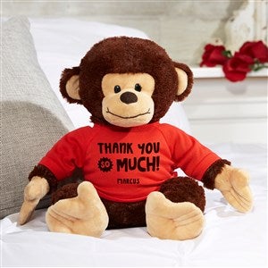 Many Thanks Personalized Plush Monkey- Red