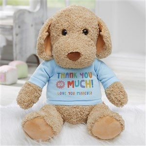 Many Thanks Personalized Plush Dog Stuffed Animal- Blue