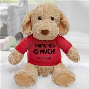 Many Thanks Personalized Plush Dog Stuffed Animal- Red