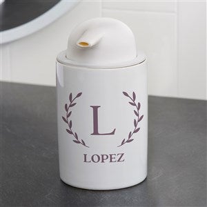 Personalized Ceramic Soap Dispenser - Laurel Initial