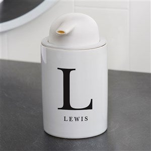 Personalized Ceramic Soap Dispenser - Chic Monogram