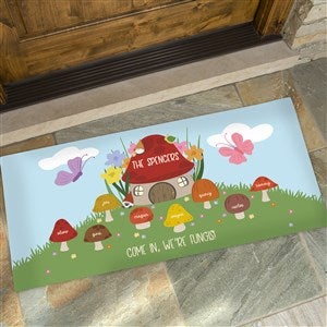 Mushroom Family Personalized Character Doormat - Large