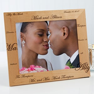 Mr. & Mrs. Collection Engraved Photo Frame- 8 x 10