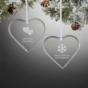 Choose Your Icon Personalized Glass Heart Ornament