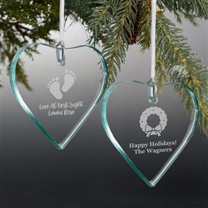 Choose Your Icon Personalized Premium Glass Heart Ornament