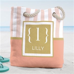 Classy Monogram Personalized Beach Bag- Large