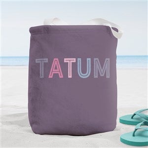 Girl's Colorful Name Personalized Beach Bag- Small